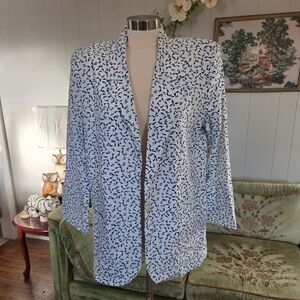 Worthington Blue Patterned Blazer
